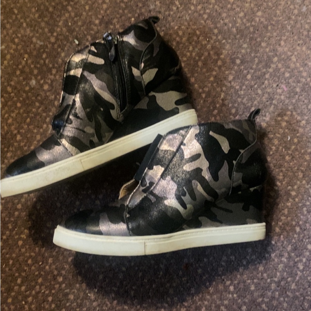 Paolo wedge sneakers silver black camo